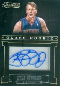 Kyle Singler autographed basketball card 2012 Panini Timeless Treasures #23