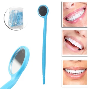 100PCS Dental Disposable Plastic Mouth Glasses Mirror Exam Oral Cavity Reflector - Picture 1 of 9
