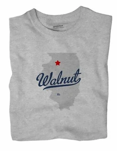 Walnut Illinois IL T-Shirt MAP - Picture 1 of 6