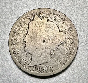 1886 V NICKEL AFFORDABLE KEY DATE #8665 - Picture 1 of 2