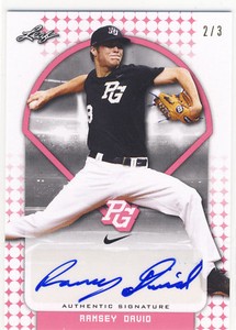 RAMSEY DAVID 2018 Leaf Perfect Game PG Pink AUTO /3 AUBURN