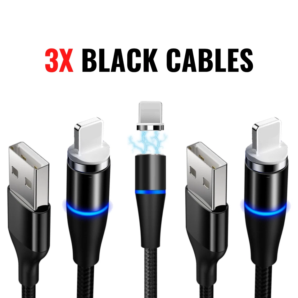 Cable magnético USB carga rápida cargador sincronización para iPhone 14 13 12 11 8 7 6 XR SE Foto 1 de 4