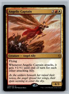 Magic MTG Battle for Zendikar Angelic Captain #208/274 TCG CCG - Image 1 of 2