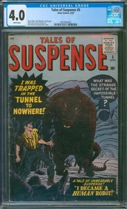 Tales of Suspense #5 ⭐ CGC 4.0 ⭐ Ditko & Kirby Human Robot Atlas Comic 1959 - Imagen 1 de 3