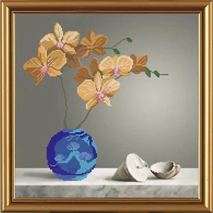 Nova Sloboda HC3123 Orquídea Amarilla Bordado Perlado - Imagen 1 de 7