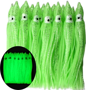 30 piezas Falda de calamar luminosa señuelo suave con pezuñas cebo brillo pulpo señuelo de pesca G1 - Imagen 1 de 4