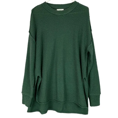 Aerie Green Knit Long Sleeve Pullover Crewneck Tunic Sweater Size S Oversized - Image 1 of 4