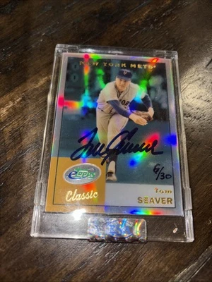 2002 e-Topps Auto Tom Seaver NY Mets #6/30 - Image 1 of 2