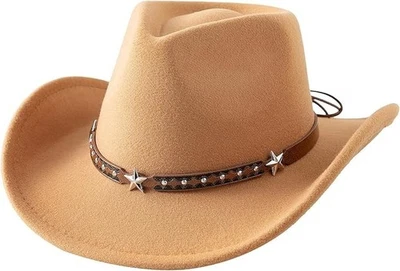 经典西部牛仔帽成人女式女牛仔乡村节 — 第 1/4 张图片