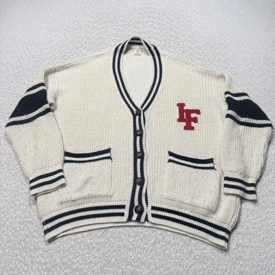 Urban Outfitters Sweater Womens Small Varsity Cardigan Iets Frans Patch - Image 1 of 4