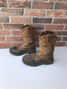 Cody James Herren 11" Decimator Western Arbeitsstiefel - weiche Spitze braun Größe 9,5 EE - Bild 1 von 9