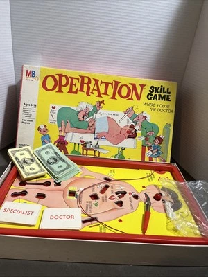 Vintage 1965 Milton Bradley Operation Game GUC Skill Game Complete Buzzer Doesnt - Image 1 of 4