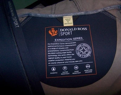 CHAQUETA DONALD ROSS Sport EXPEDITION L/S Absorbente Capucha Cremallera Completa Talla XL CARBÓN Foto 1 de 4
