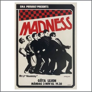 Madness 1980 Concert Poster Stockholm (Sweden) - Imagen 1 de 1