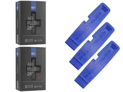 2 x tuyau Schwalbe 37-622 (28 x 1 3/8) 700 x 35C SV 40 mm Sclaverand + lève-pneu - Photo 1/4