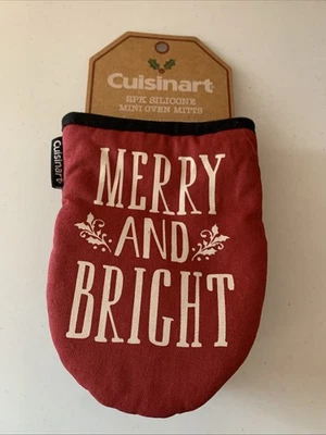 Cuisinart Pack 2 Mini Horno Silicona Mits Feliz y Brillante Navidad Nuevo Foto 1 de 3