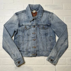 Levis Jean Denim Trucker Youth Small Jacket Cowboy Western Blue - Picture 1 of 18