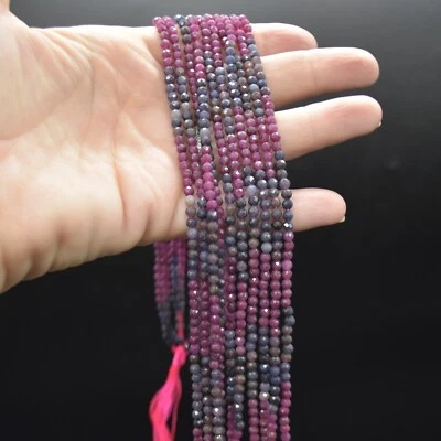 FACETED Round Beads 3mm - 15" strand - Various Gemstones, for Jewellery Making - Image 1 of 2