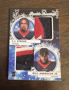 🔥2023 Donruss CJ Stroud + Will Anderson Jr. Rookie Sweaters Dual Relic RC 🔥 - Picture 1 of 2