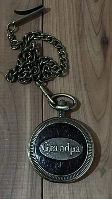Мужские карманные часы Grandpa с цепочкой на память дедушки - Изображение 1 из 3
