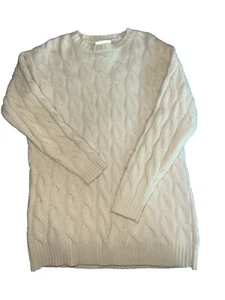 Lauren Ralph Lauren Unisex Size SMALL Cashmere Angora Cream Cable Knit Sweater - Picture 1 of 16
