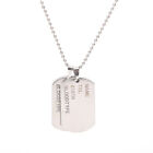 Stainless Steel Men Nameplate Military  Style Dog Tags Chain Mens Penda T-wl