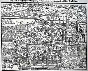 1548 Joh. Stumpf, Zurich, Zürich, Switzerland, fine woodcut Leaf - Picture 1 of 3