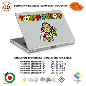 The doctor adesivo notebook tablet sticker characters print pvc 2 pz. - Photo 1/2