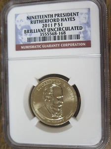 2011 P RutherFord B. Hayes Presidential Dollar 19th President NGC BRILLIANT UNC - Picture 1 of 3