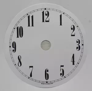 3.1/4 inch 83mm WHITE ARABIC CLOCK DIAL, Self Adhesive dial, - Picture 1 of 1