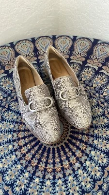 Mocasines Corso Como Clarrah de cuero, talla US para mujer 9 m, imitación piel de serpiente Foto 1 de 4