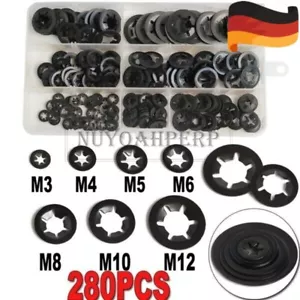 280-tlg.Sicherungsscheiben für Wellen Sortiment Sicherungsringe Set M3-M12 Clip - Bild 1 von 10