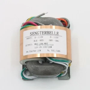 1PCS 20W (20VA) copper R-core audio transformer dual 6V/9V/12V/15V/18V/24V - Picture 1 of 6