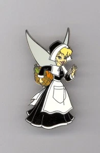 Disney Shopping Tinker Bell as Thanksgiving Pilgrim Silver Artist Proof Pin AP - Picture 1 of 1