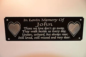 Personalised bench memorial plaque – plate sign tribute engraved sign. - Picture 1 of 12