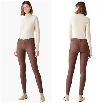 DL1961 Women's Emma Coated Skinny Low Rise Instasculpt in Pecan Size 24 - Image 1 of 4