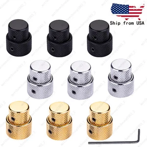 3 piezas perillas de control apiladas concéntricas dobles de metal para bajos eléctricos - Imagen 1 de 10