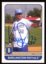 2012 Burlington Royals KENNY DIEKROEGER Signed Card autograph AUTO STANFORD