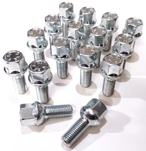 16 x wheel bolts nuts. M12 x 1.5 Radius Seat 26mm Thread Length 17mm Hex - Picture 1 of 2