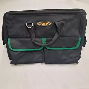 AWP Tool Bag Work Tote Black Green Barber w/ Handles - Picture 1 of 22