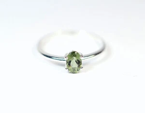 Ring Moldavit facettiert / U 57 / 925. Sterlingsilber / neu / Tektit - Bild 1 von 12