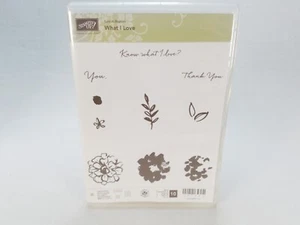 STAMPIN UP CLING STAMPS PHOTOPOLYMER SET NEW WHAT I LOVE 141276 - Picture 1 of 2