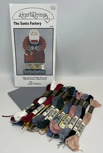 Heartstrings The Santa Factory April Counted Cross Stitch Chart Linen DMC Floss - Picture 1 of 7