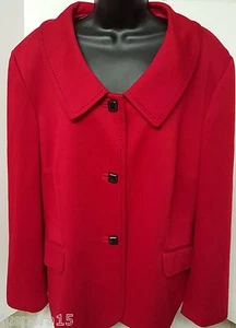 John Meyer Womens Jacket Coat Size 20W Red Black NEW - Picture 1 of 3