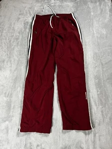 Abercrombie Fitch Pants Womens Vintage L Red Track Ankle Zip Y2K 90s Windbreaker - Picture 1 of 13