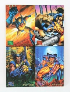 1995 Fleer Marvel Masterpiece Promo Card Sheet Wolverine Logan Clean - Bild 1 von 2