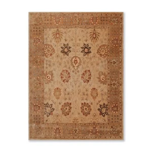 8’5" x 911" Hand Knotted Peshawar Stone Wash Traditional Oriental Area rug Beige - Picture 1 of 8