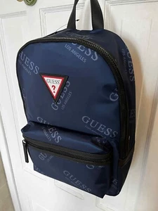 Guess Bag Backpack / Rucksack in Blue with Logos, New with Tags - Picture 1 of 8