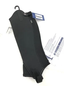 BasEQ Riding Half Chap Women's Equestrian Equine Synthetic Nubuck - Alma Medium - Picture 1 of 11