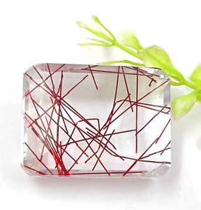 150-180 Ct Red Quartz Emerald Cut IGL Certified Loose Gemstone Lab-Created DNN - Picture 1 of 7